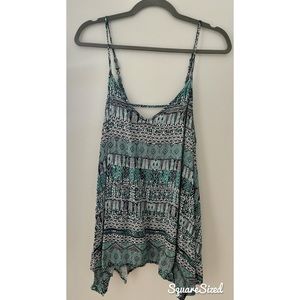 Teal Patterned Tank